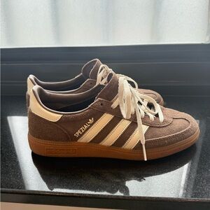 adidas Brown Suede Sneakers with Cream Laces